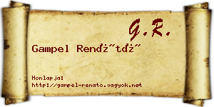 Gampel Renátó névjegykártya